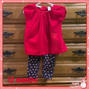 Red Floral Matching Set